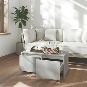 vidaXL Coffee Table Concrete Grey 90x50x41.5 cm Engineered Wood