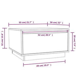 vidaXL Coffee Table 55x56x32 cm Solid Wood Pine