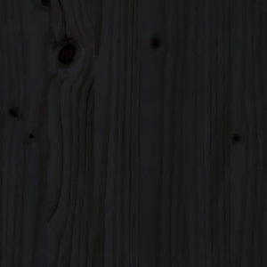 vidaXL Bed Frame Black Solid Wood Pine 135x190 cm 4FT6 Double