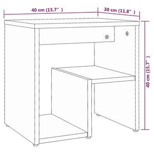 vidaXL Bed Cabinets 2 pcs Brown Oak 40x30x40 cm Engineered Wood