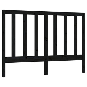 vidaXL Bed Headboard Black 146x4x100 cm Solid Wood Pine