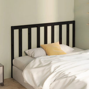 vidaXL Bed Headboard Black 146x4x100 cm Solid Wood Pine