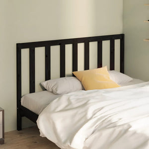 vidaXL Bed Headboard Black 156x4x100 cm Solid Wood Pine