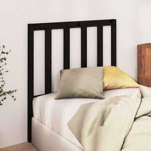 vidaXL Bed Headboard Black 81x4x100 cm Solid Wood Pine