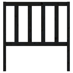 vidaXL Bed Headboard Black 81x4x100 cm Solid Wood Pine