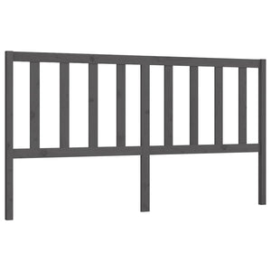 vidaXL Bed Headboard Grey 186x4x100 cm Solid Wood Pine