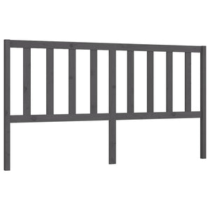 vidaXL Bed Headboard Grey 206x4x100 cm Solid Wood Pine