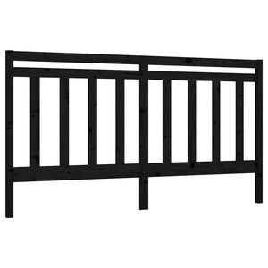 vidaXL Bed Headboard Black 206x4x100 cm Solid Wood Pine