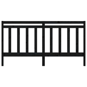 vidaXL Bed Headboard Black 206x4x100 cm Solid Wood Pine