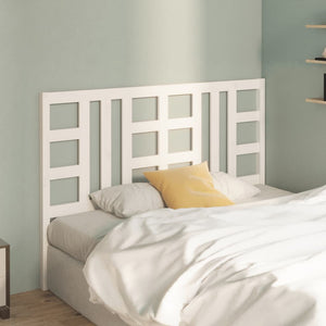 vidaXL Bed Headboard White 126x4x100 cm Solid Wood Pine