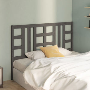 vidaXL Bed Headboard Grey 166x4x100 cm Solid Wood Pine