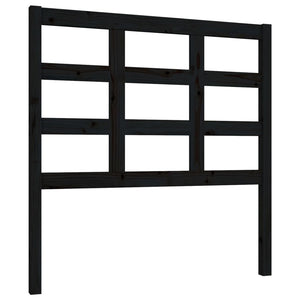 vidaXL Bed Headboard Black 95.5x4x100 cm Solid Wood Pine