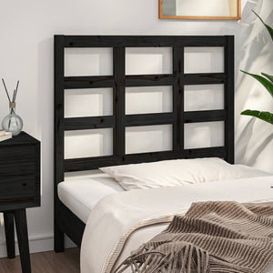 vidaXL Bed Headboard Black 95.5x4x100 cm Solid Wood Pine