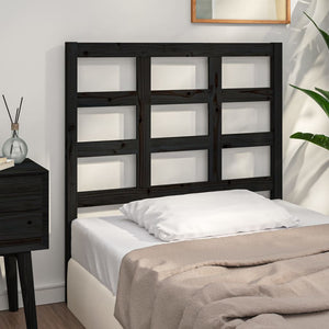 vidaXL Bed Headboard Black 95.5x4x100 cm Solid Wood Pine