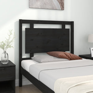 vidaXL Bed Headboard Black 95.5x4x100 cm Solid Pine Wood