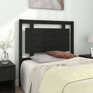 vidaXL Bed Headboard Black 95.5x4x100 cm Solid Pine Wood