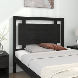 vidaXL Bed Headboard Black 105.5x4x100 cm Solid Pine Wood