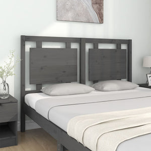 vidaXL Bed Headboard Grey 145.5x4x100 cm Solid Pine Wood