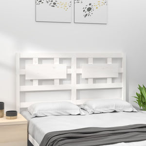 vidaXL Bed Headboard White 145.5x4x100 cm Solid Wood Pine