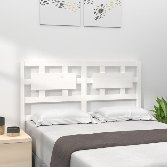 vidaXL Bed Headboard White 145.5x4x100 cm Solid Wood Pine