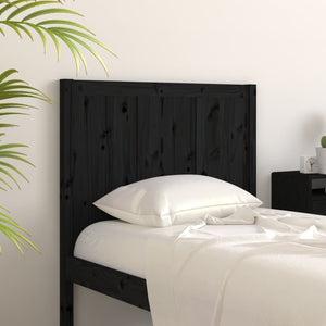 vidaXL Bed Headboard Black 80.5x4x100 cm Solid Pine Wood