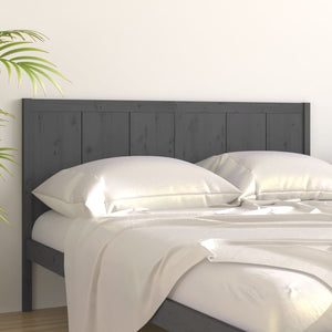 vidaXL Bed Headboard Grey 125.5x4x100 cm Solid Pine Wood