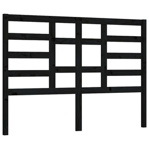 vidaXL Bed Headboard Black 146x4x104 cm Solid Wood Pine