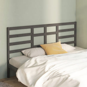 vidaXL Bed Headboard Grey 186x4x104 cm Solid Wood Pine