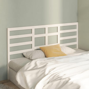 vidaXL Bed Headboard White 206x4x104 cm Solid Wood Pine