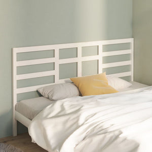 vidaXL Bed Headboard White 206x4x104 cm Solid Wood Pine