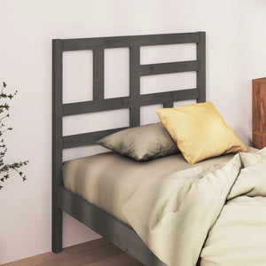 vidaXL Bed Headboard Grey 96x4x104 cm Solid Wood Pine