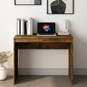 vidaXL Desk Smoked Oak 90x40x72 cm Engineered Wood