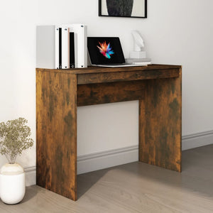 vidaXL Desk Smoked Oak 90x40x72 cm Engineered Wood