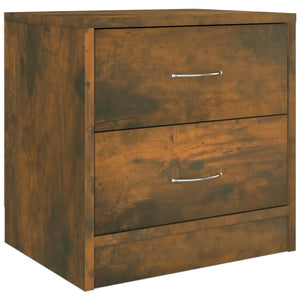 vidaXL Bedside Cabinet Smoked Oak 40x30x40 cm Engineered Wood