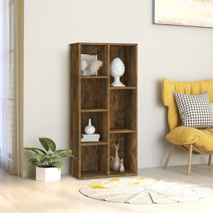 vidaXL Book Cabinet Smoked Oak 50x25x106 cm