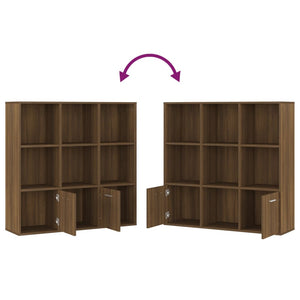 vidaXL Book Cabinet Brown Oak 98x30x98 cm