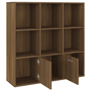 vidaXL Book Cabinet Brown Oak 98x30x98 cm