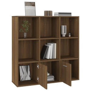 vidaXL Book Cabinet Brown Oak 98x30x98 cm