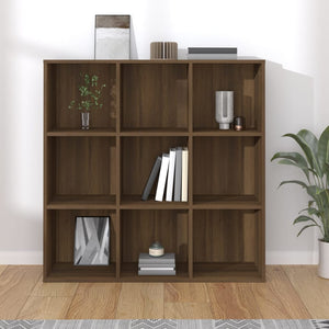 vidaXL Book Cabinet Brown Oak 98x30x98 cm