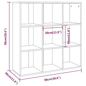 vidaXL Book Cabinet Brown Oak 98x30x98 cm