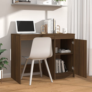 vidaXL Desk Brown Oak 100x50x76 cm Engineered Wood