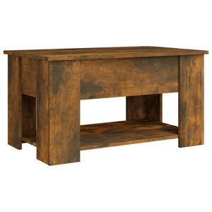 vidaXL Coffee Table Smoked Oak 79x49x41 cm Engineered Wood