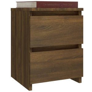 vidaXL Bedside Cabinet Brown Oak 30x30x40 cm Engineered Wood