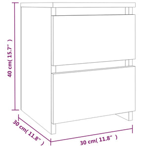 vidaXL Bedside Cabinet Brown Oak 30x30x40 cm Engineered Wood