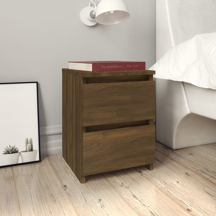 vidaXL Bedside Cabinet Brown Oak 30x30x40 cm Engineered Wood