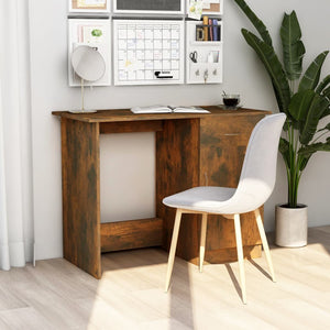 vidaXL Desk Smoked Oak 100x50x76 cm Engineered Wood