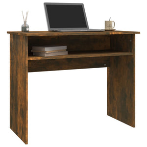 vidaXL Desk Smoked Oak 90x50x74 cm Engineered Wood