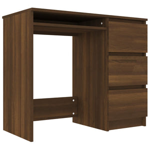 vidaXL Desk Brown Oak 90x45x76 cm Engineered Wood