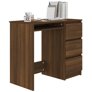 vidaXL Desk Brown Oak 90x45x76 cm Engineered Wood