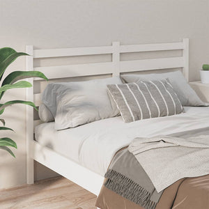 vidaXL Bed Headboard White 126x4x100 cm Solid Wood Pine